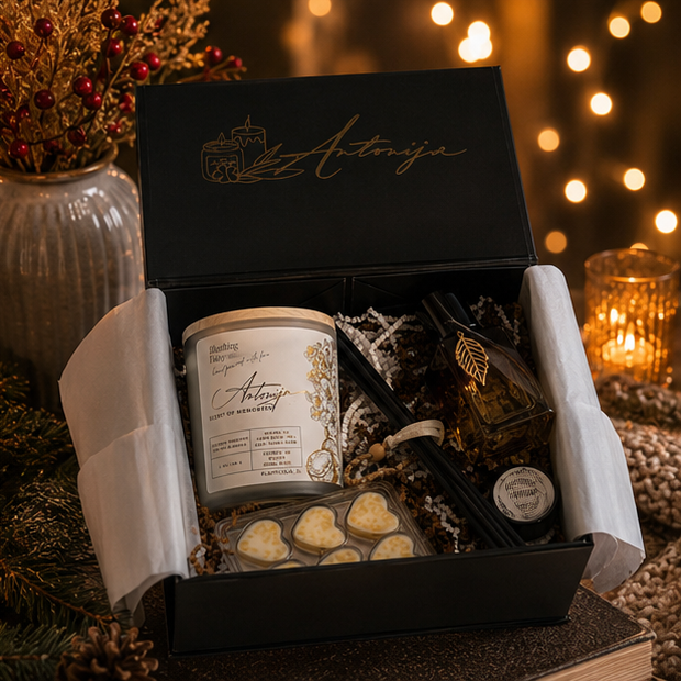 GIFT SET: Custom, Handmade, Scented Candle, Diffuser & Wax Melts