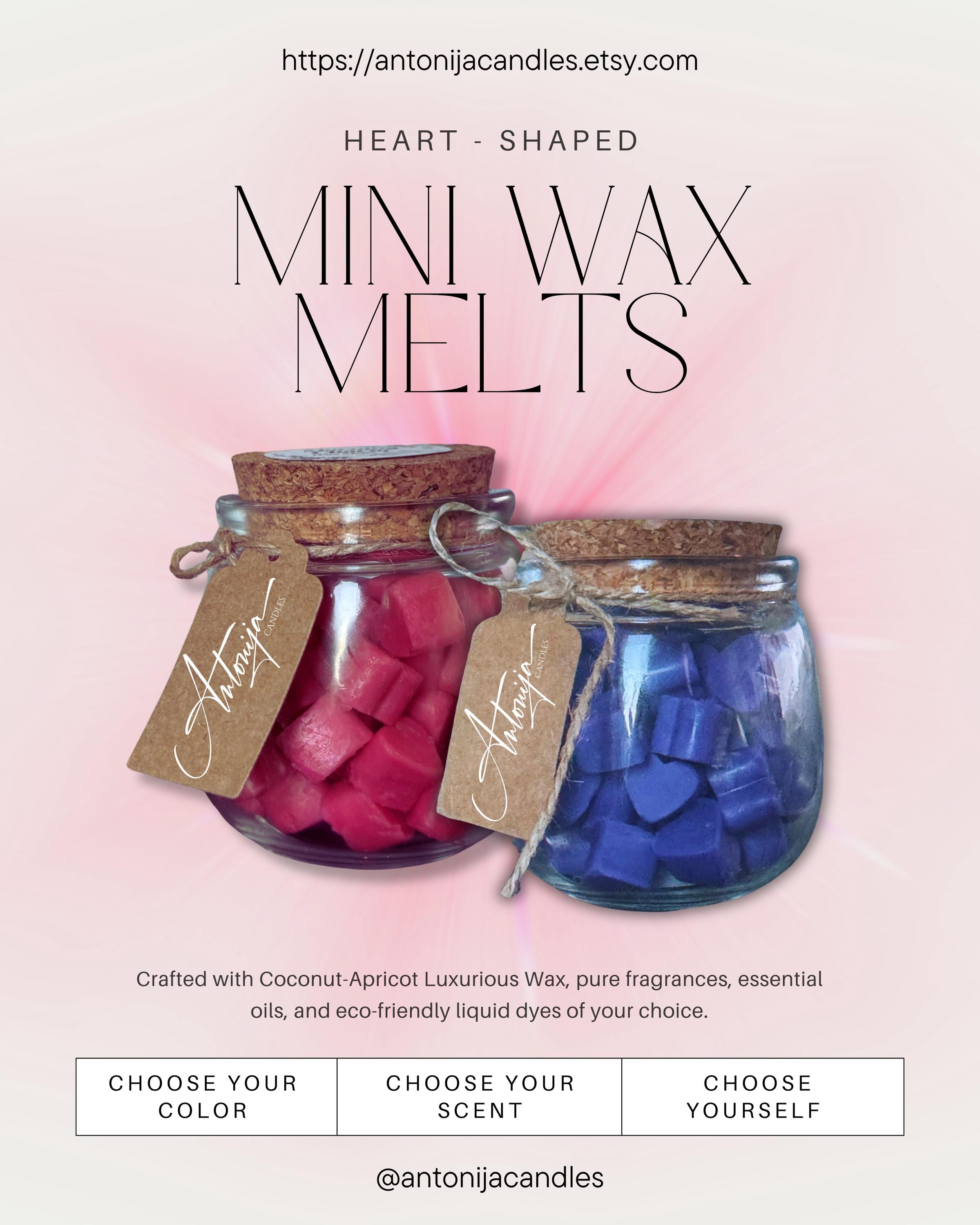 SCENTED MINI HEART SHAPED BEESWAX MELTS