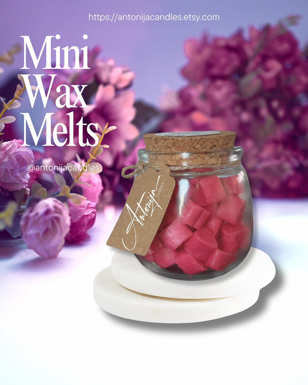 SCENTED MINI HEART SHAPED BEESWAX MELTS