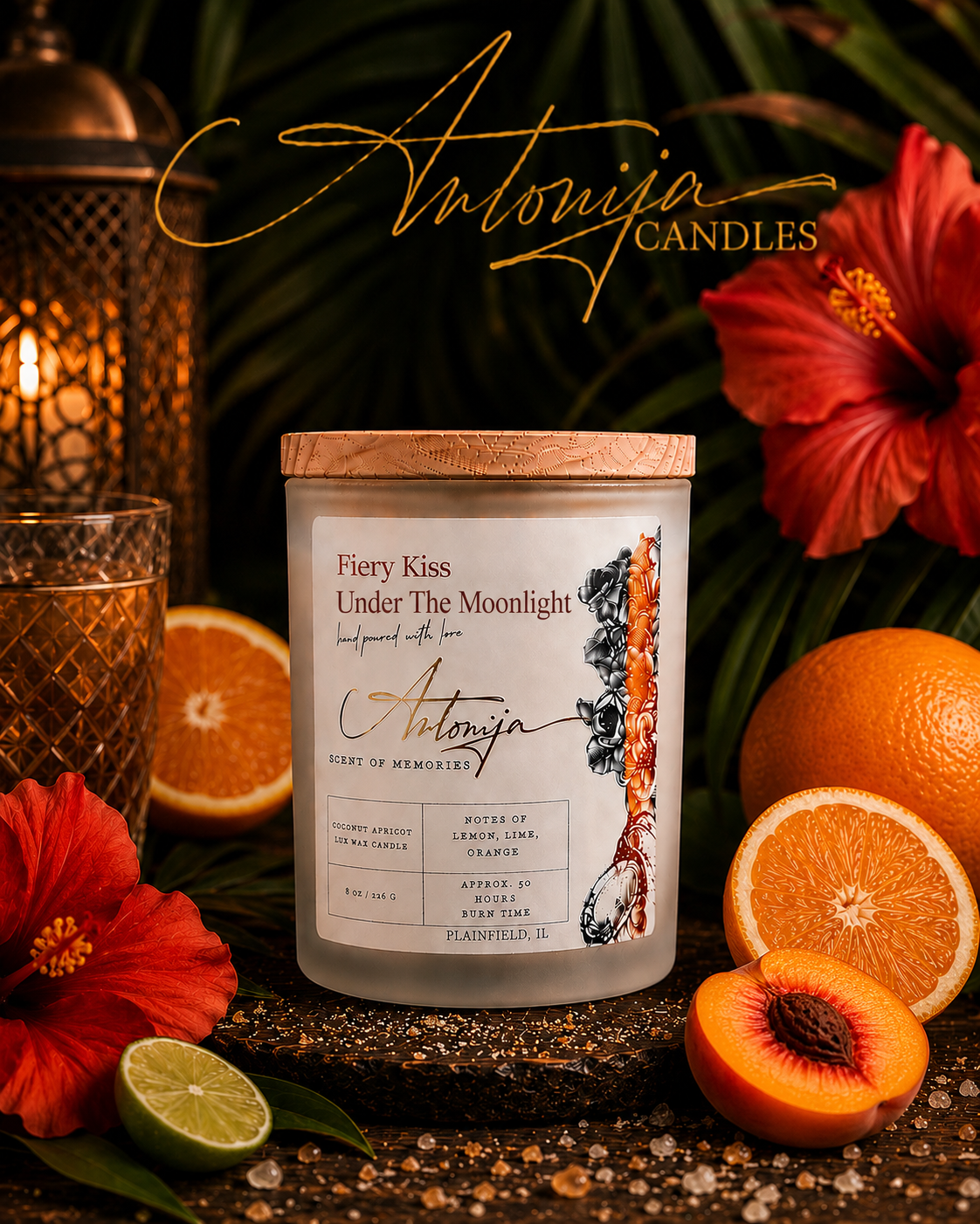 FIERY KISS UNDER THE MOONLIGHT Candle
