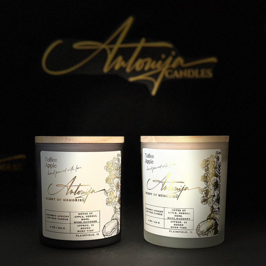 Свеќа со јаболко и карамела