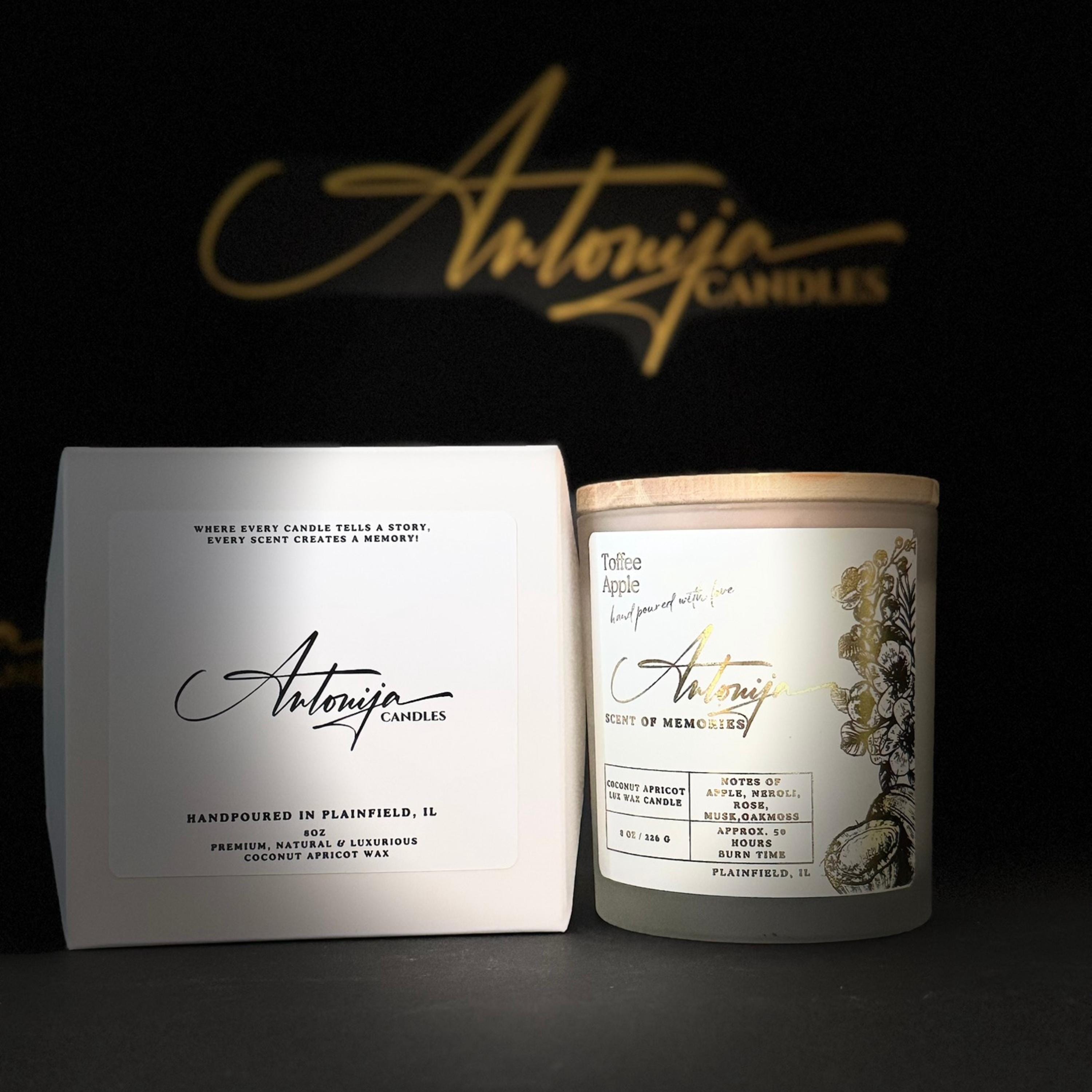 Свеќа со јаболко и карамела