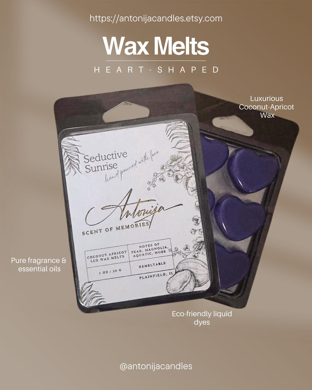 SCENTED HEART SHAPED BEEWSWAX MELTS