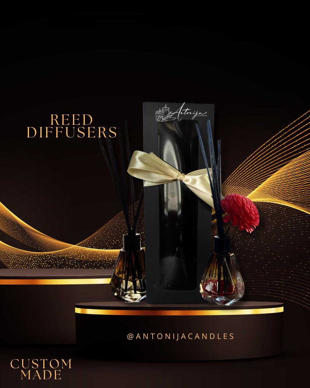 GIFT SET: Custom, Handmade, Scented Candle, Diffuser & Wax Melts