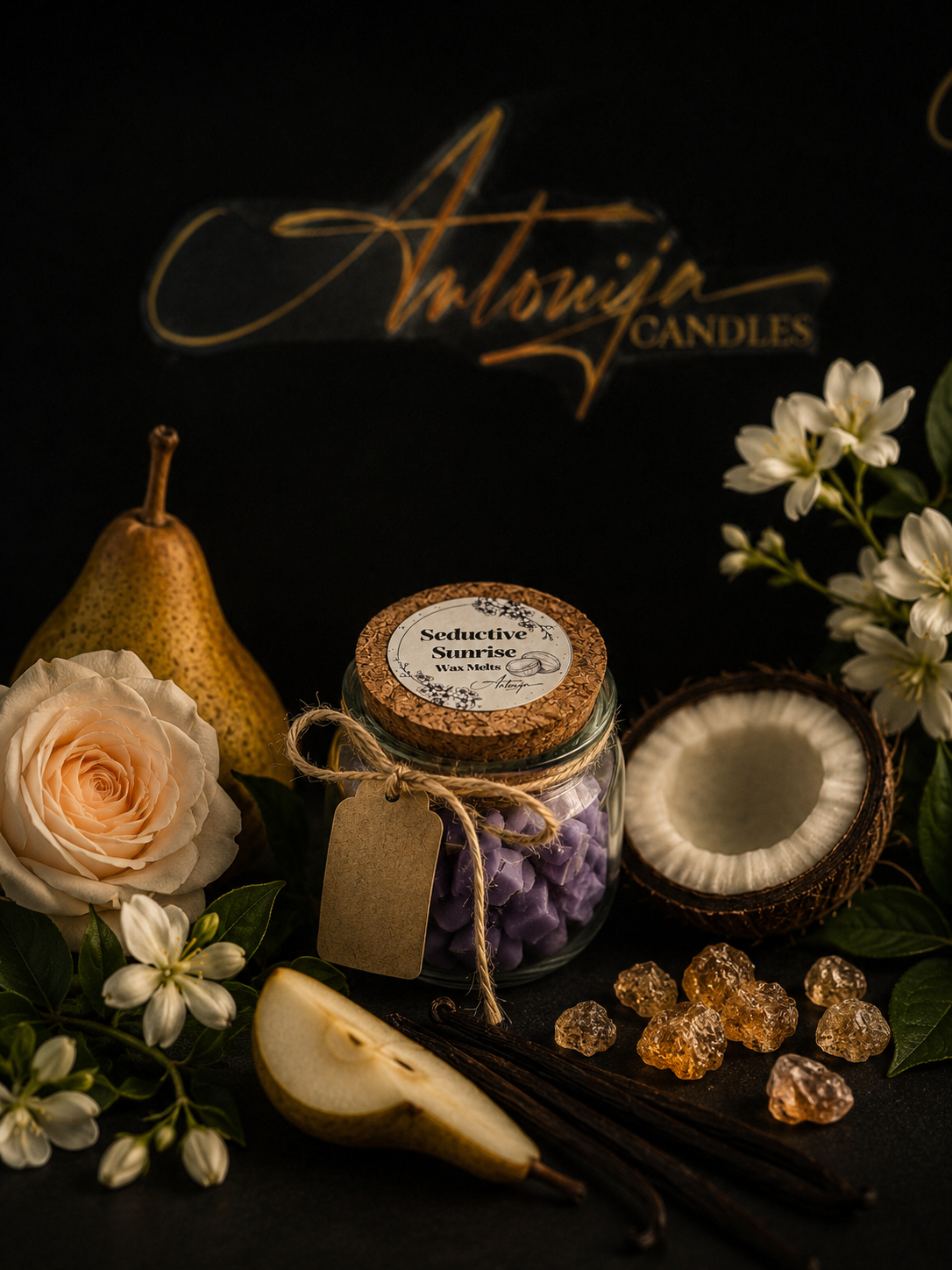 FONDANTS DE CIRE D'ABEILLE PARFUMÉS EN FORME DE CŒUR