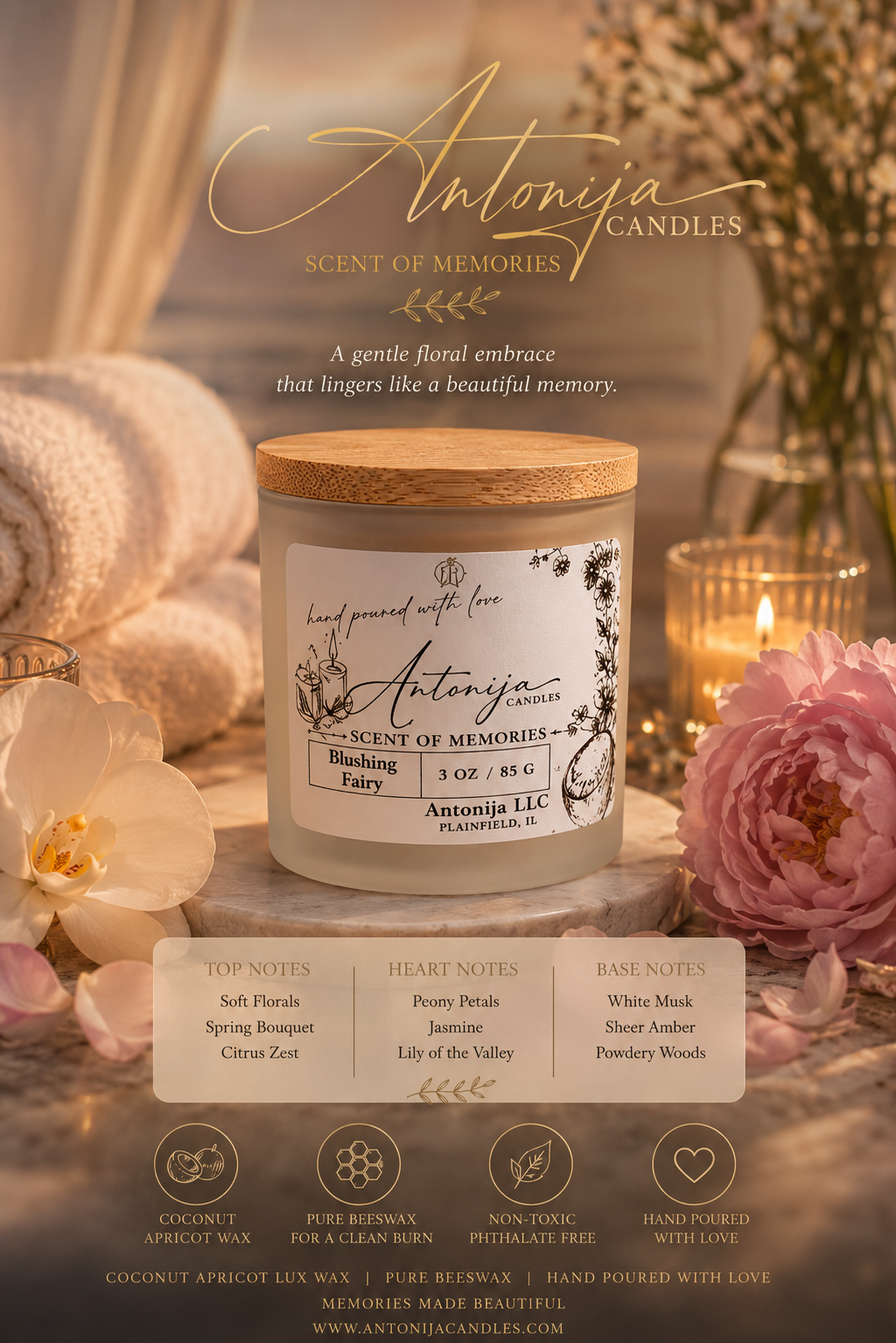 BLUSHING FAIRY - Petite Candle - 3oz