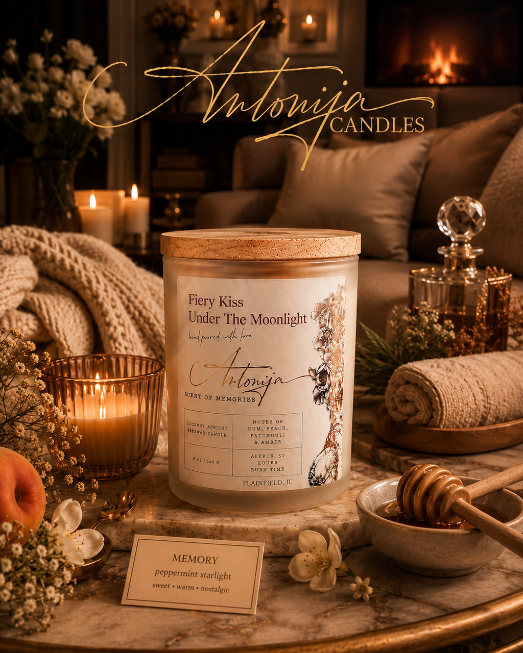 FIERY KISS UNDER THE MOONLIGHT Candle