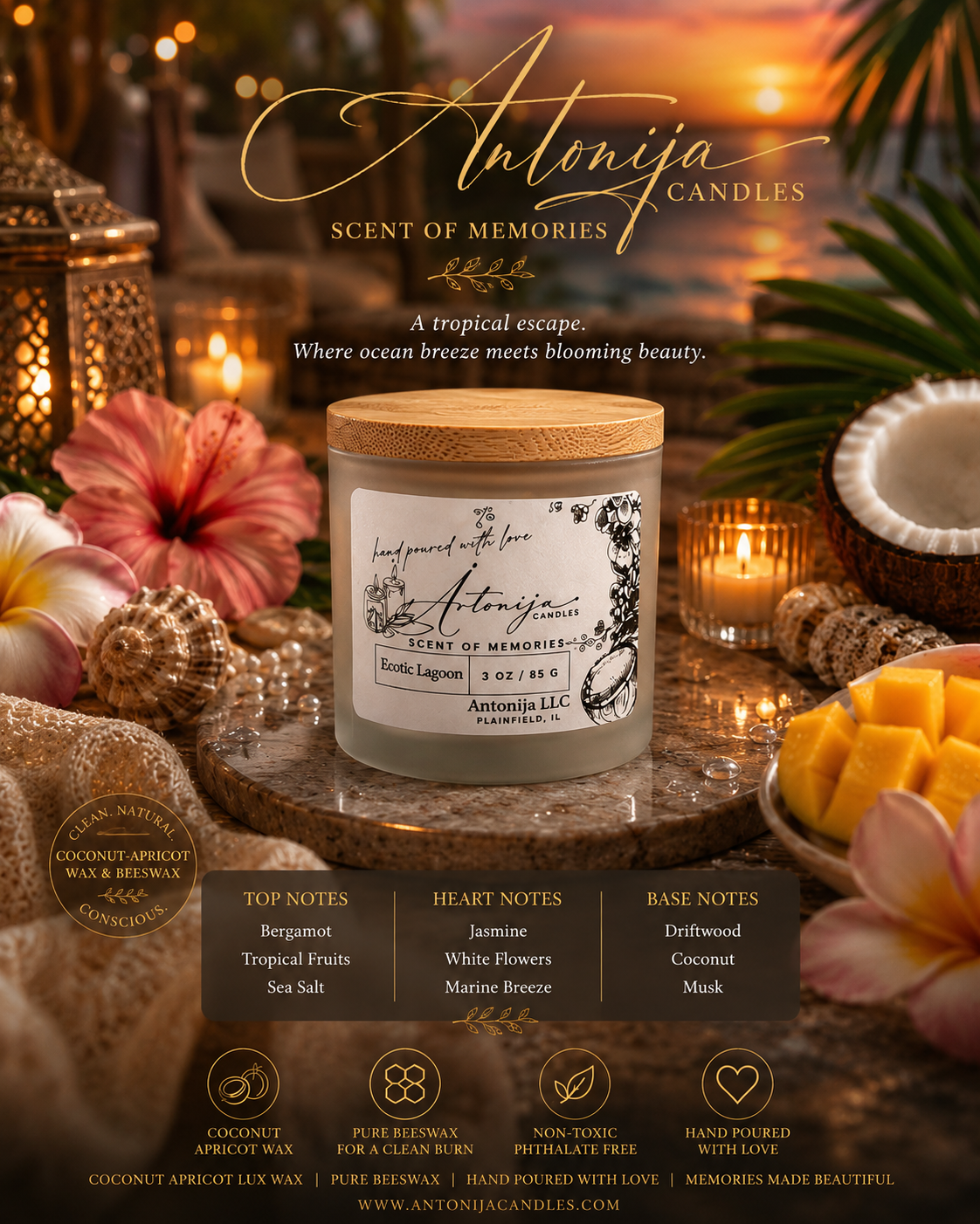 EXOTIC LAGOON - Petite Candle - 3oz