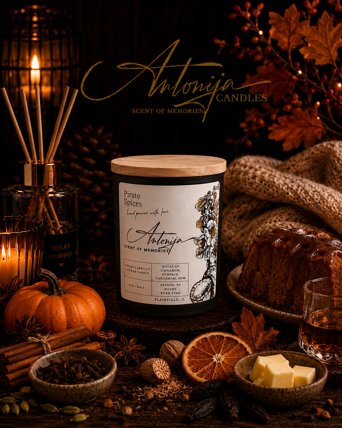Bougie aux épices de pirate