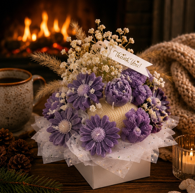 BEESWAX CANDLE BOUQUET