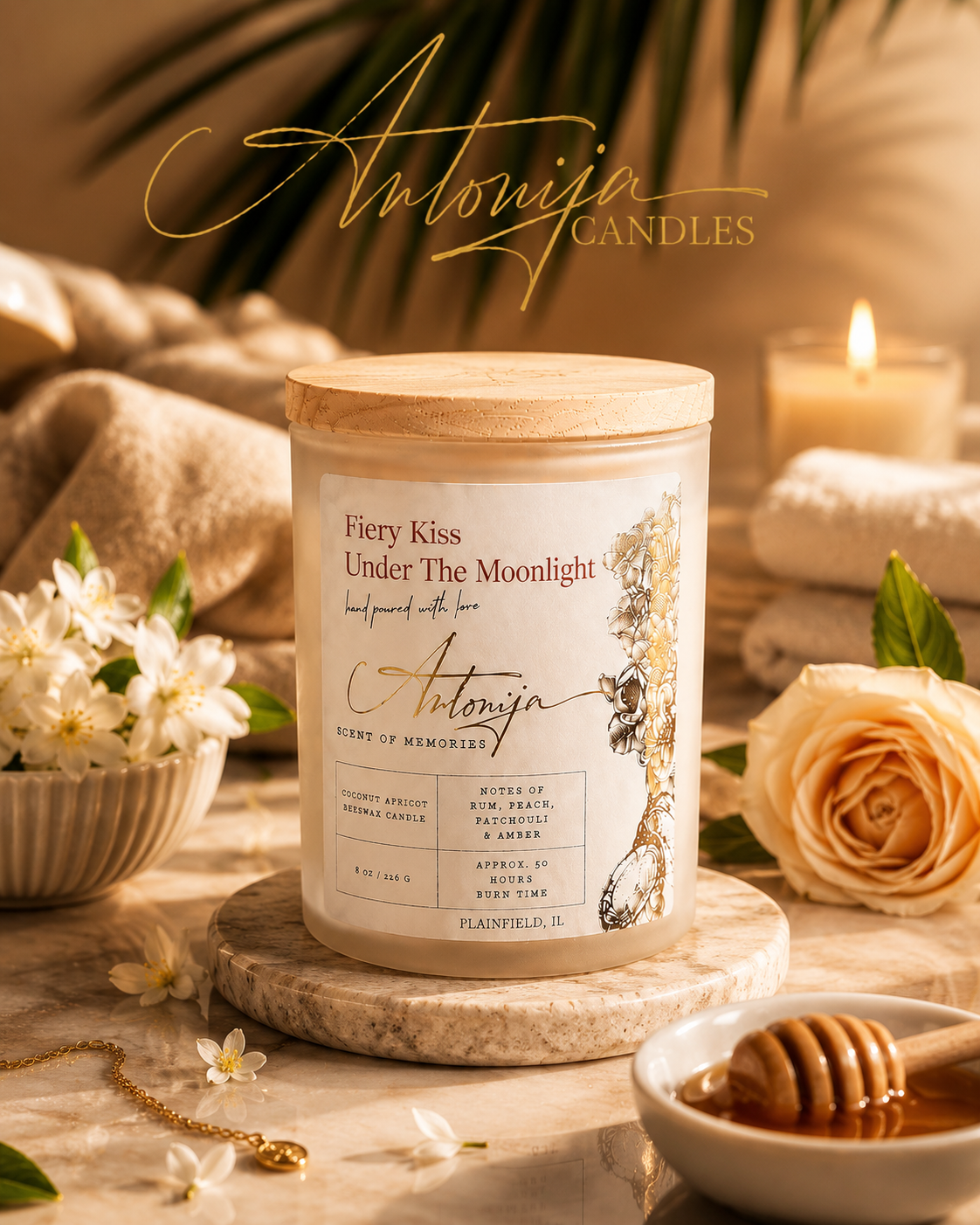 FIERY KISS UNDER THE MOONLIGHT Candle
