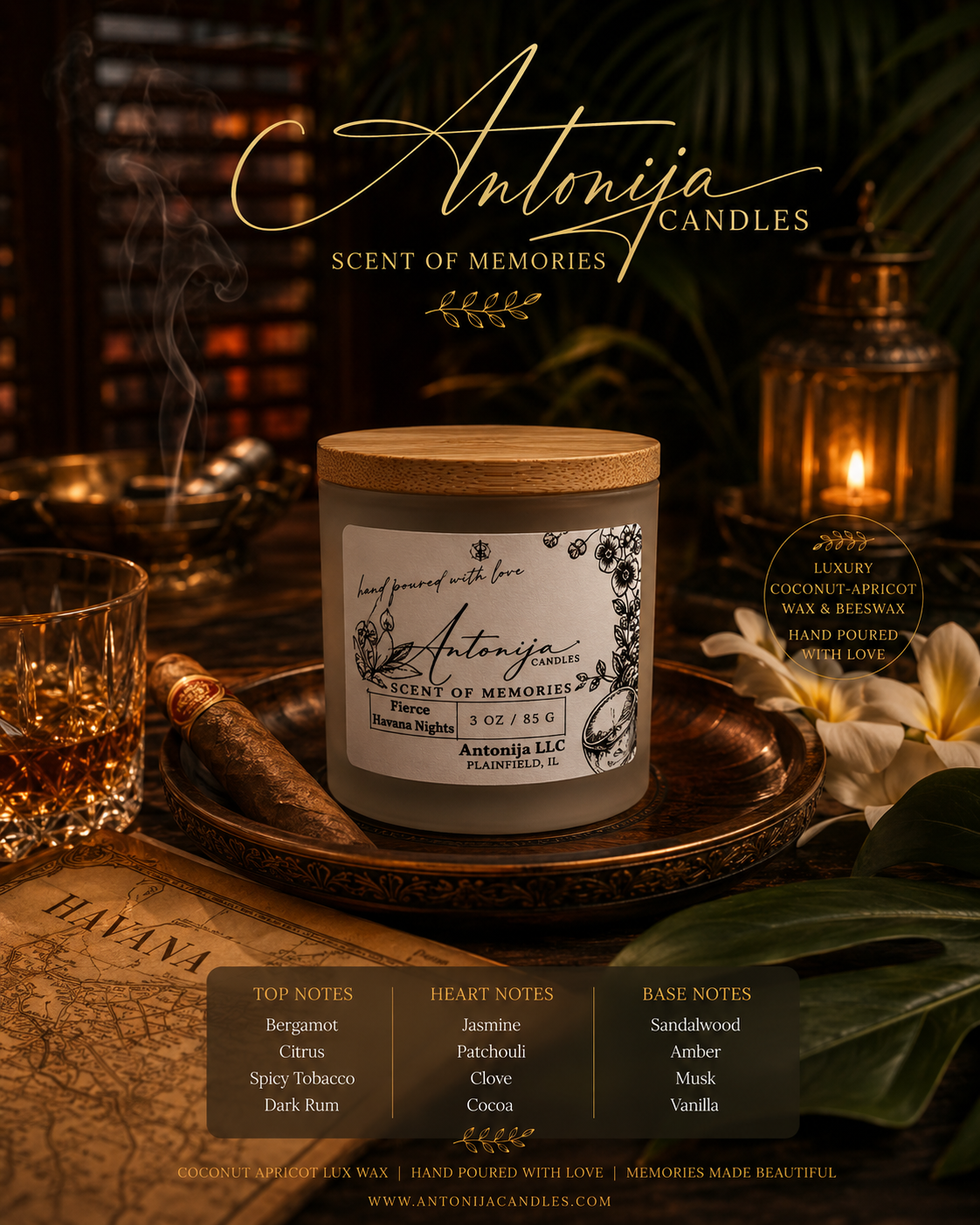 FIERCE HAVANA NIGHTS - Petite Candle - 3oz