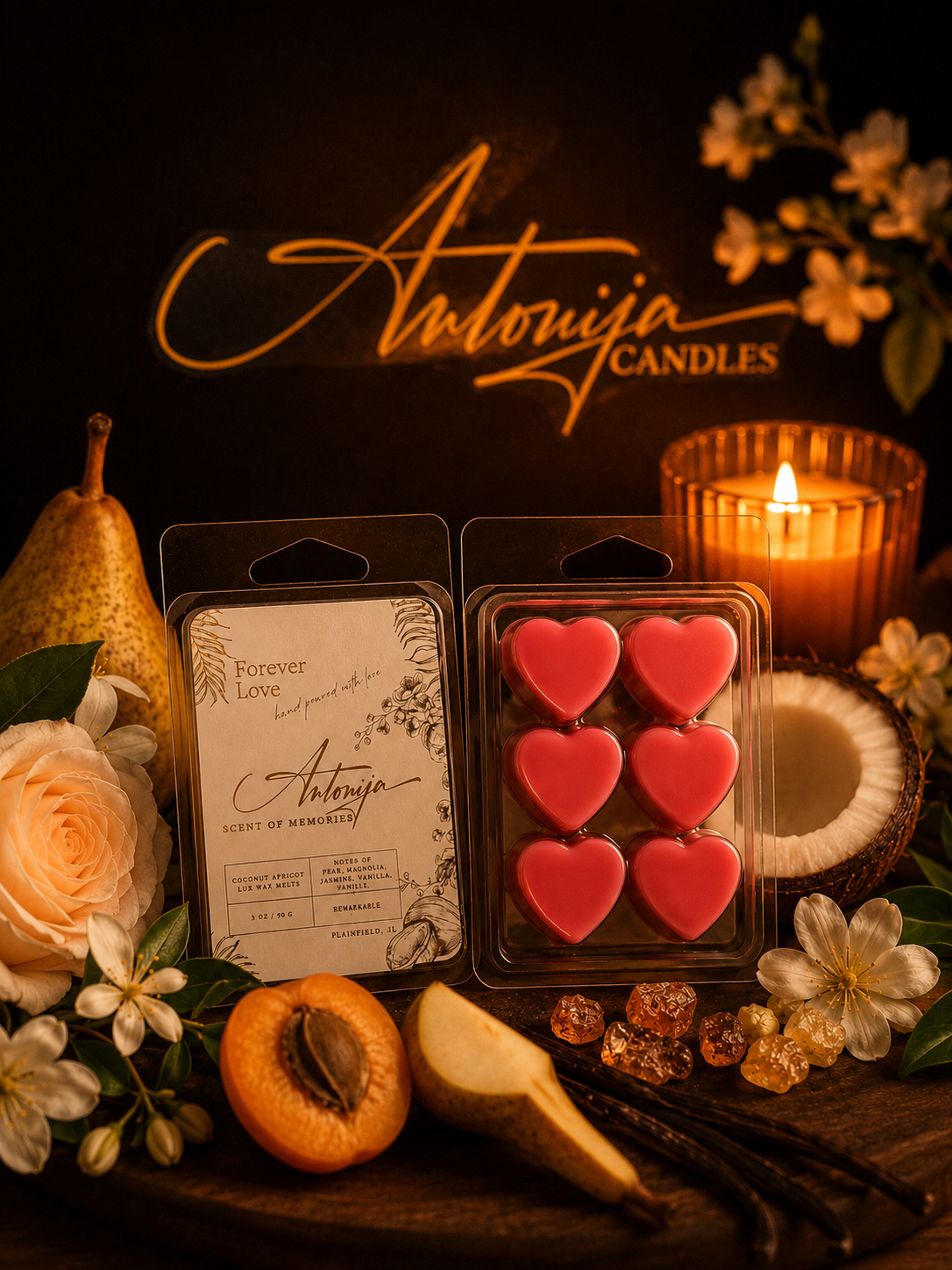 SCENTED HEART SHAPED BEEWSWAX MELTS