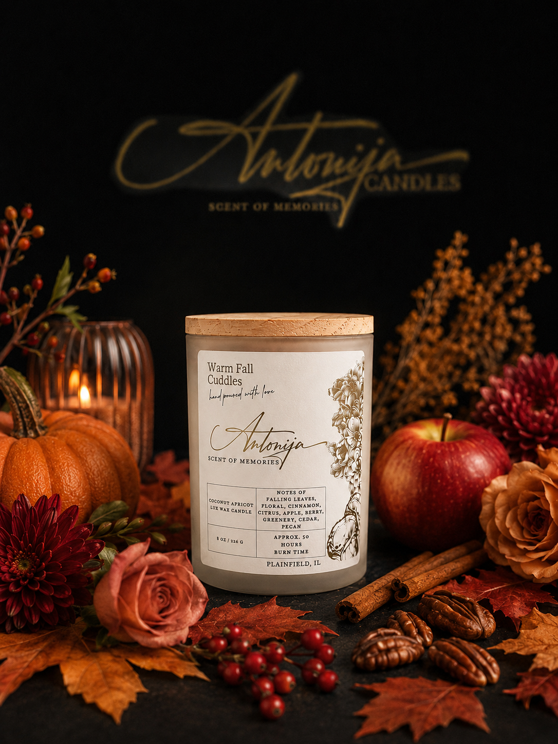 Bougie « Chaleureux Câlins d'Automne »