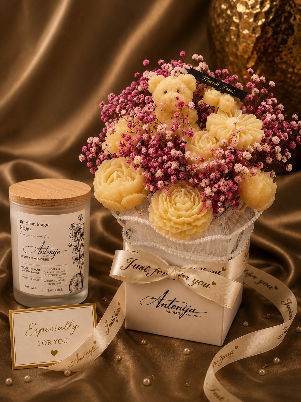 Signature Beeswax Candle Bouquet
