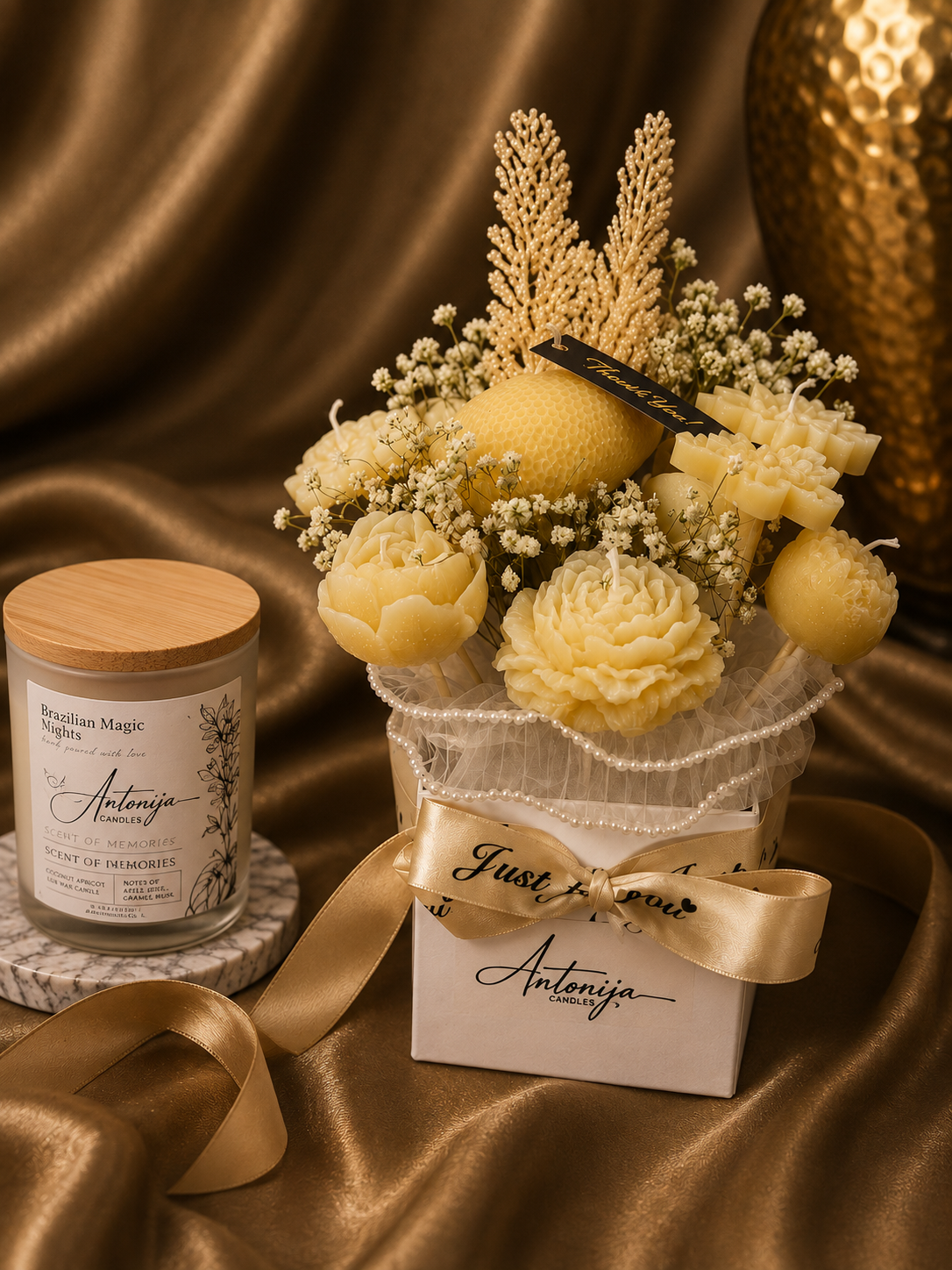 Signature Beeswax Candle Bouquet