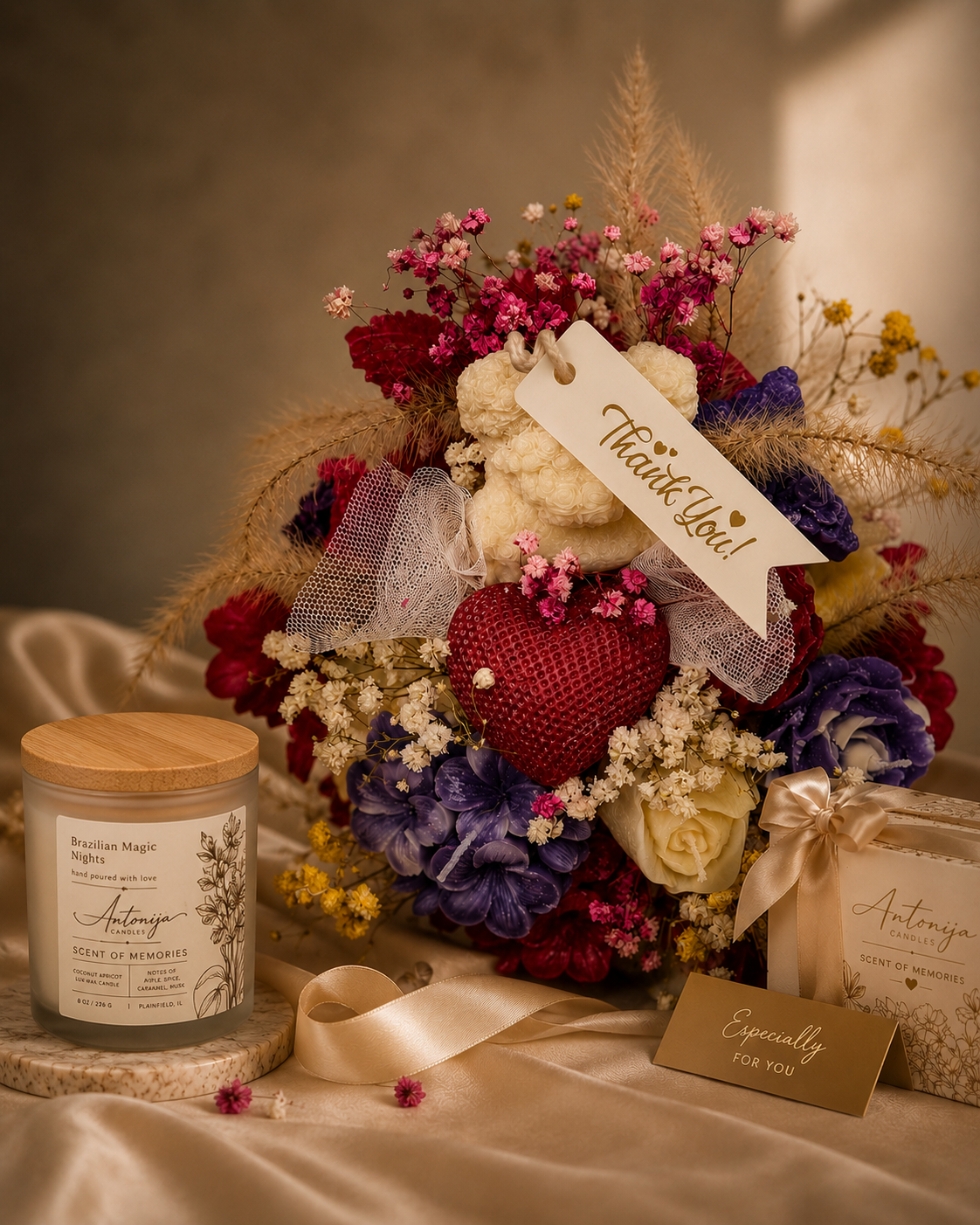 Signature Beeswax Candle Bouquet