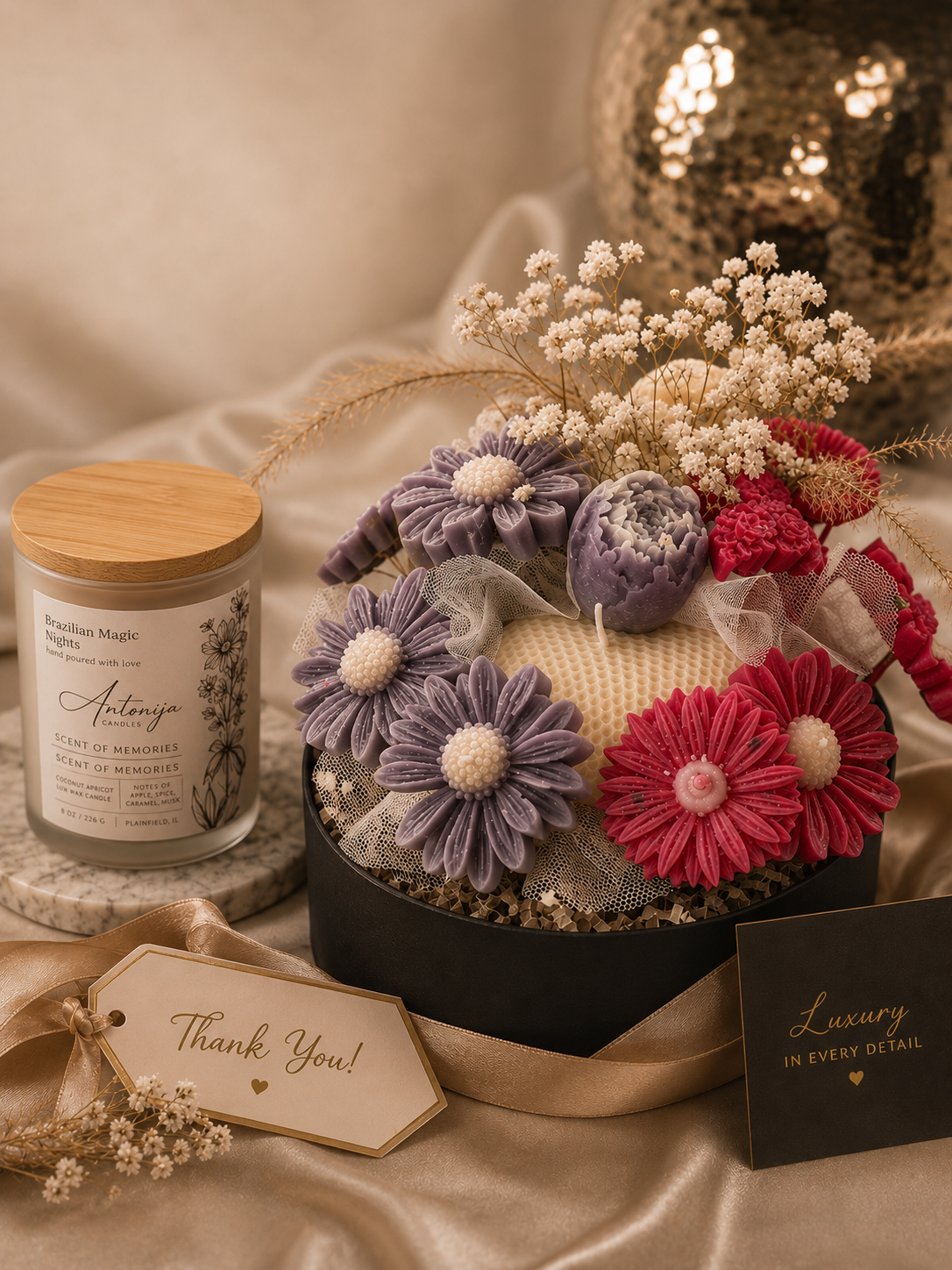Signature Beeswax Candle Bouquet