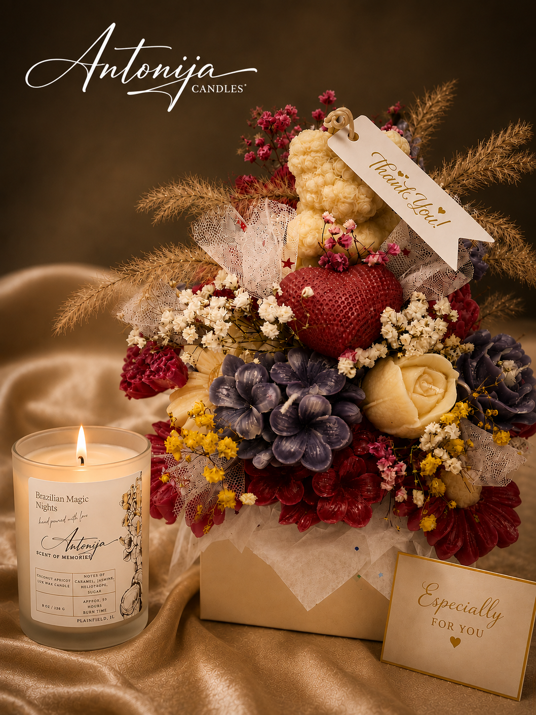 Signature Beeswax Candle Bouquet