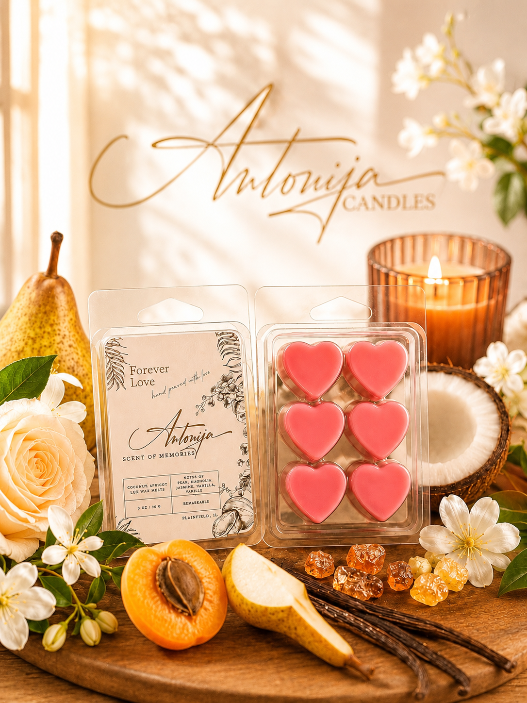 FONDANTS DE CIRE D'ABOISE PARFUMÉS EN FORME DE CŒUR