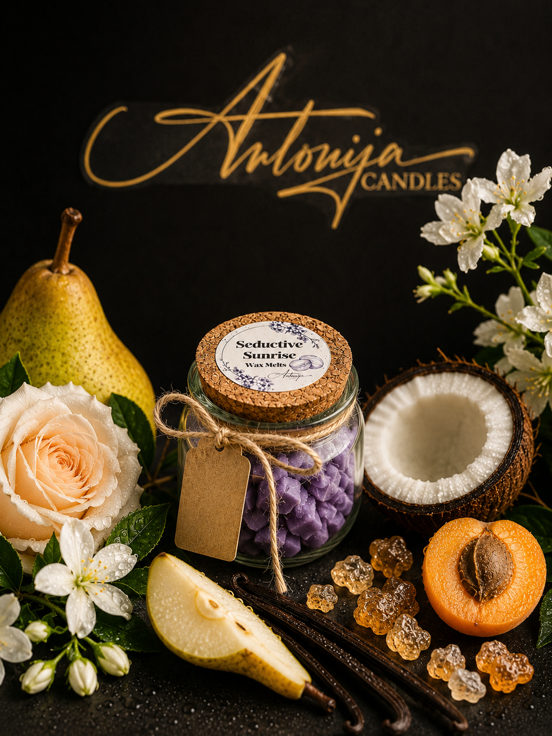 FONDANTS DE CIRE D'ABEILLE PARFUMÉS EN FORME DE CŒUR