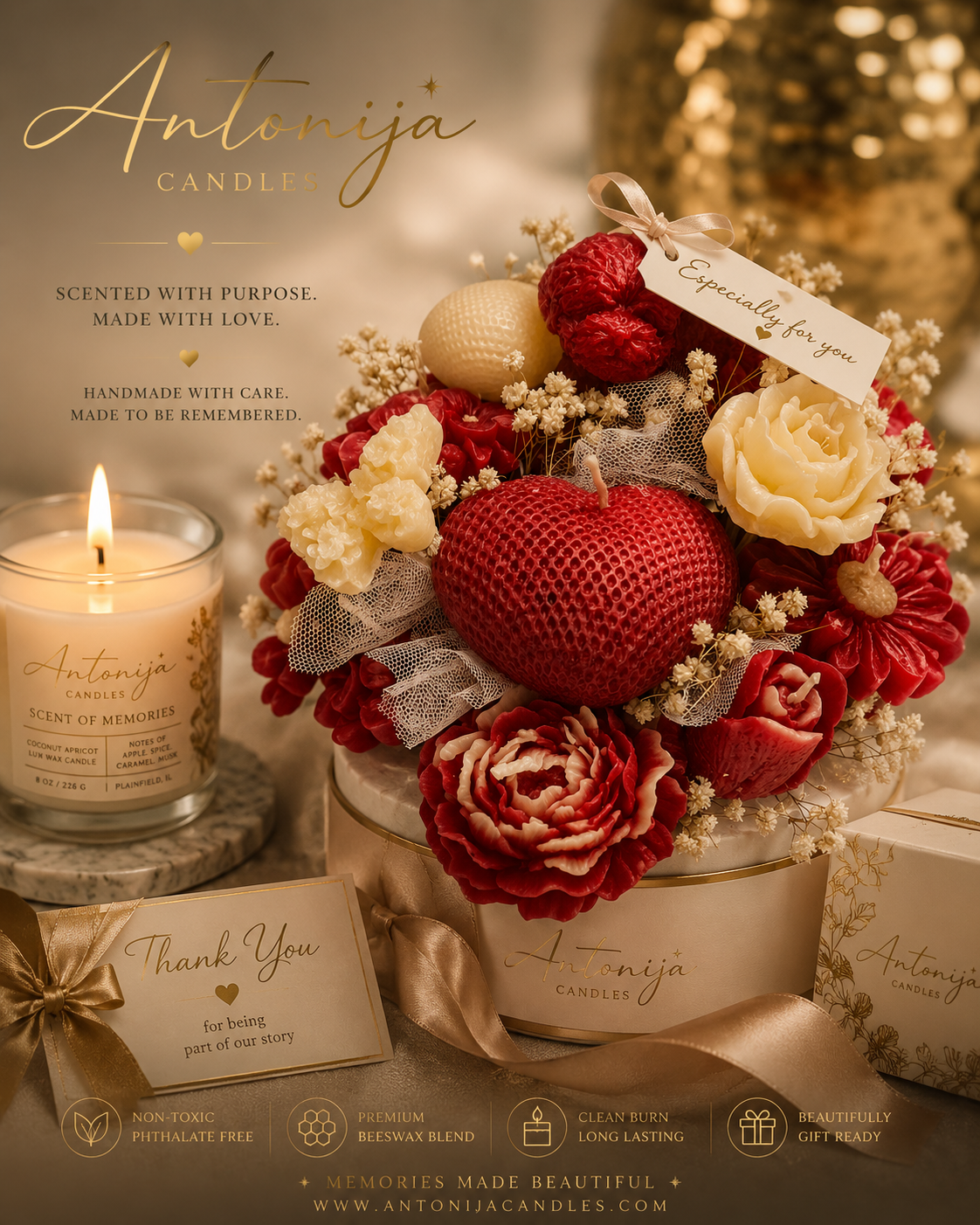 BEESWAX CANDLE BOUQUET