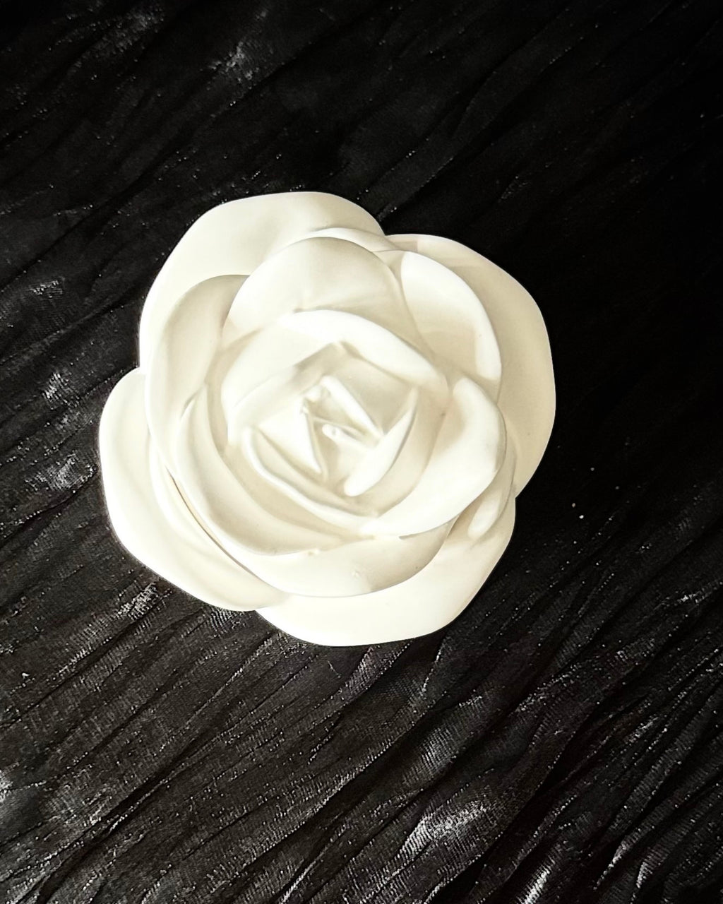 Candle in Rose Shaped Resin Reusable Vessel