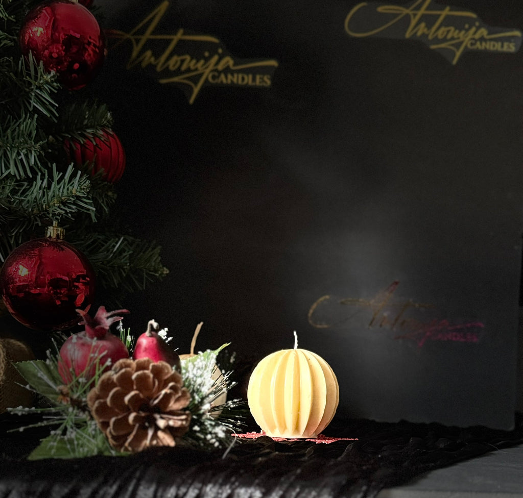 Christmas Ornament Beeswax Candle