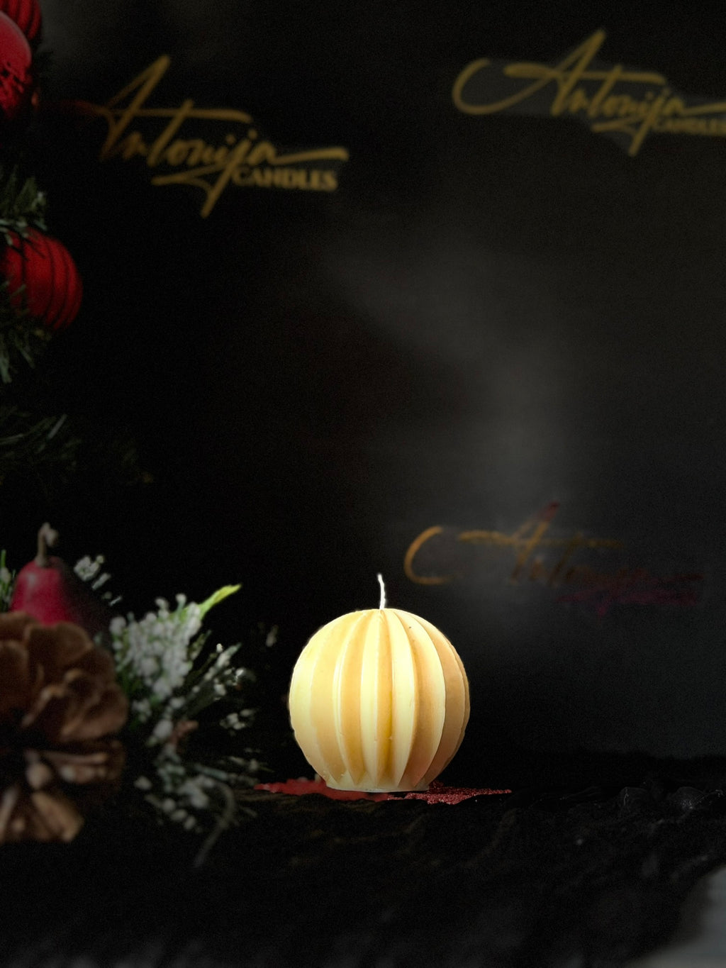 Christmas Ornament Beeswax Candle