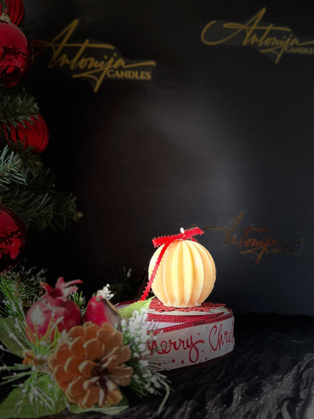 Christmas Ornament Beeswax Candle