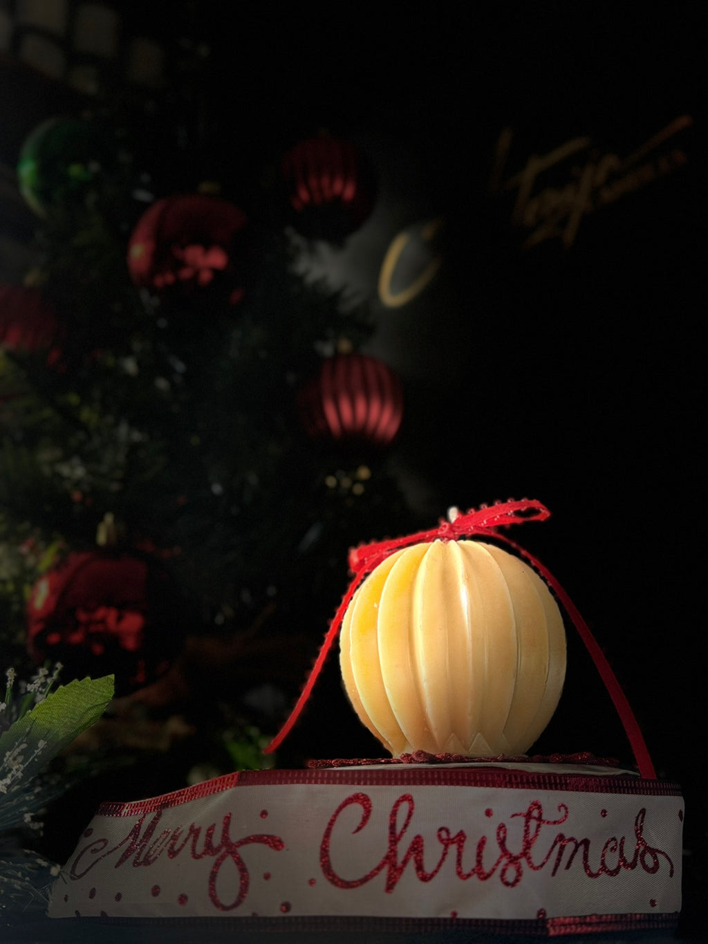 Christmas Ornament Beeswax Candle