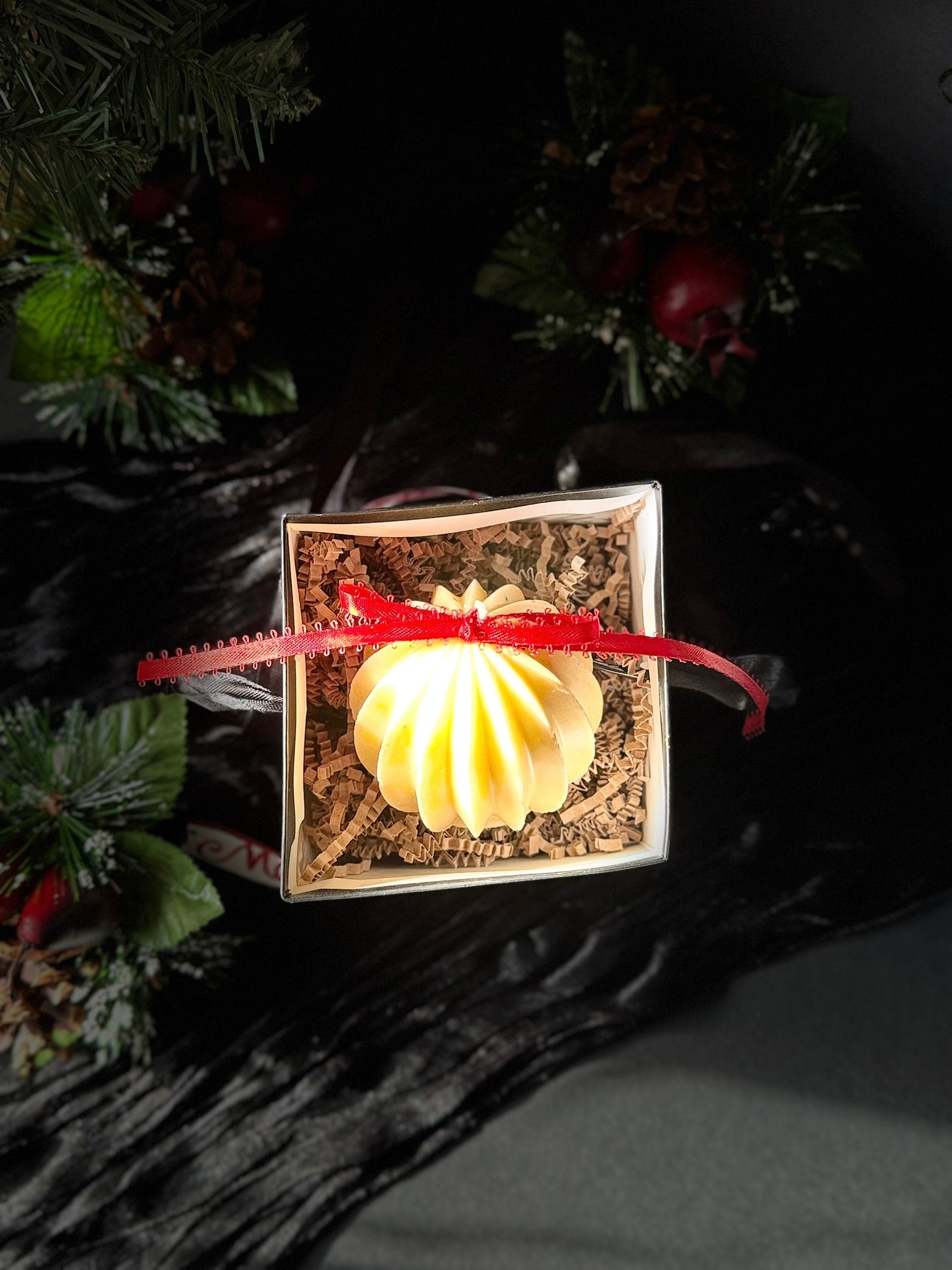 Christmas Ornament Beeswax Candle
