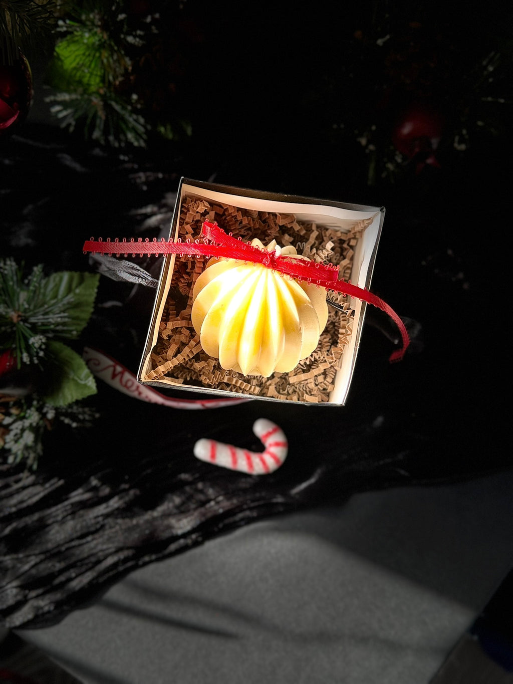 Christmas Ornament Beeswax Candle
