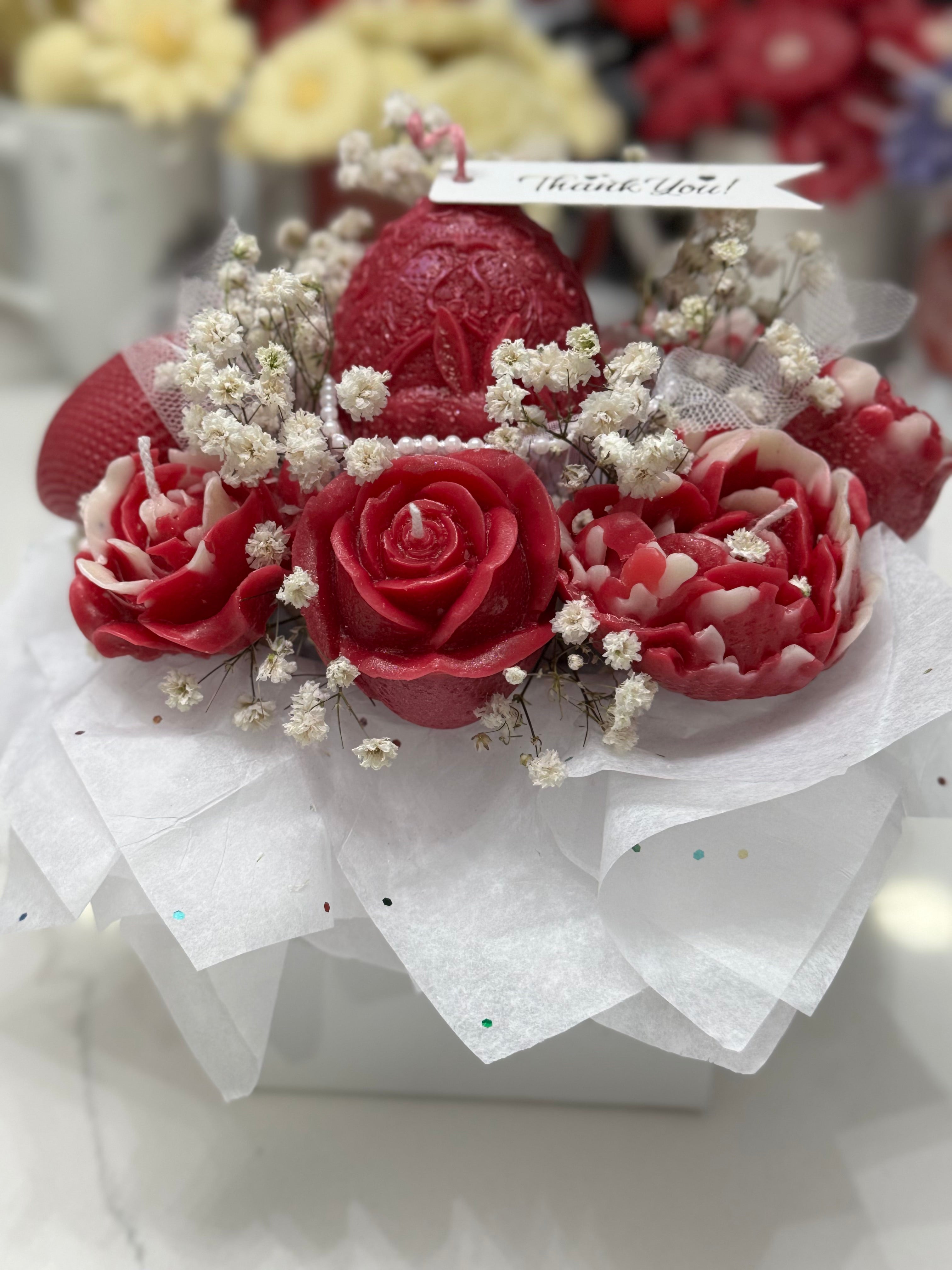 BOUQUET DE BOUGIES EN CIRE D'ABEILLE