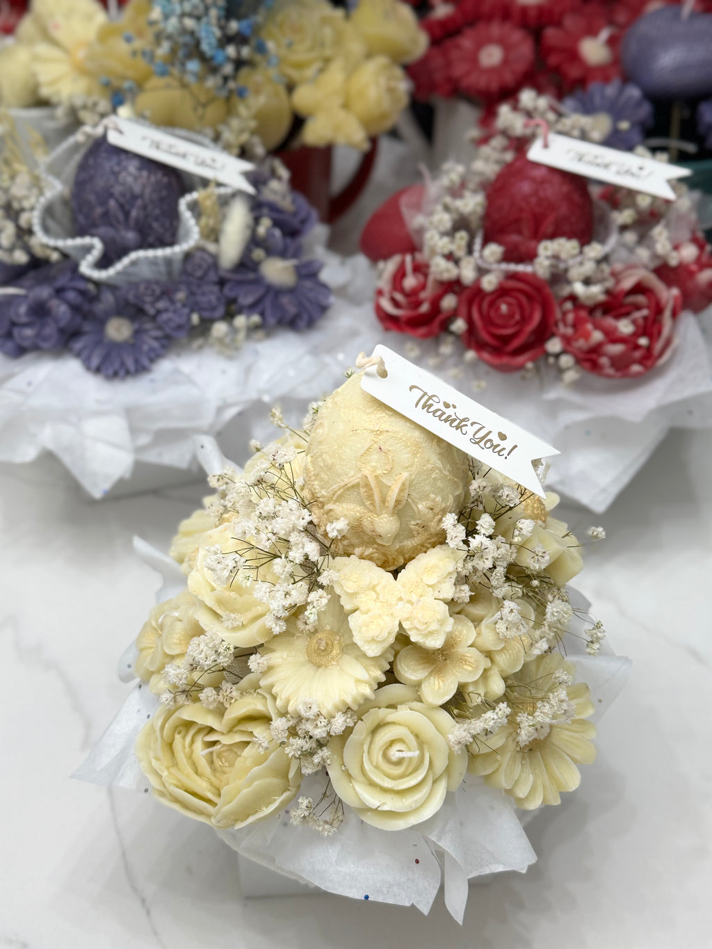 BOUQUET DE BOUGIES EN CIRE D'ABEILLE