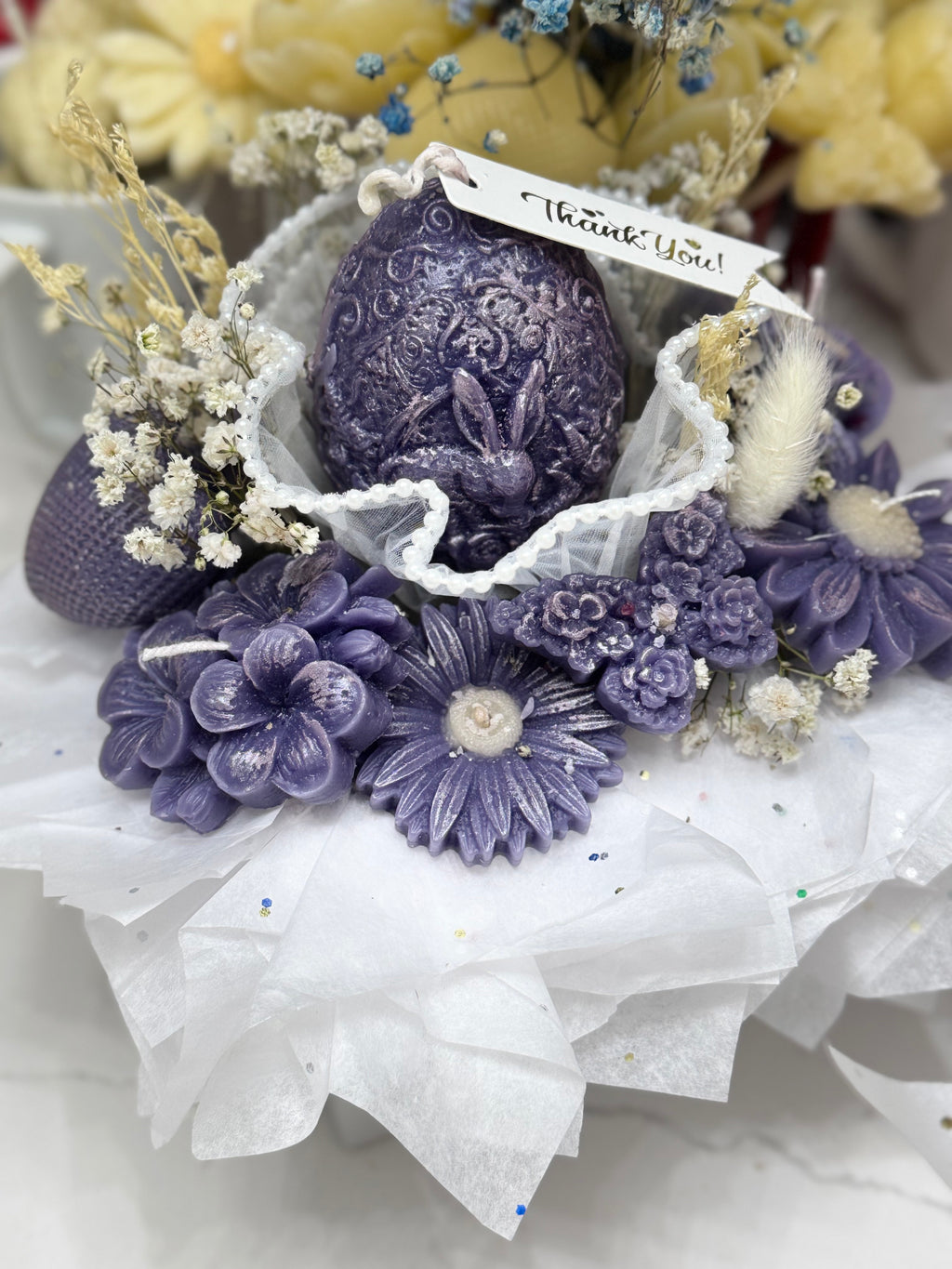 BOUQUET DE BOUGIES EN CIRE D'ABEILLE