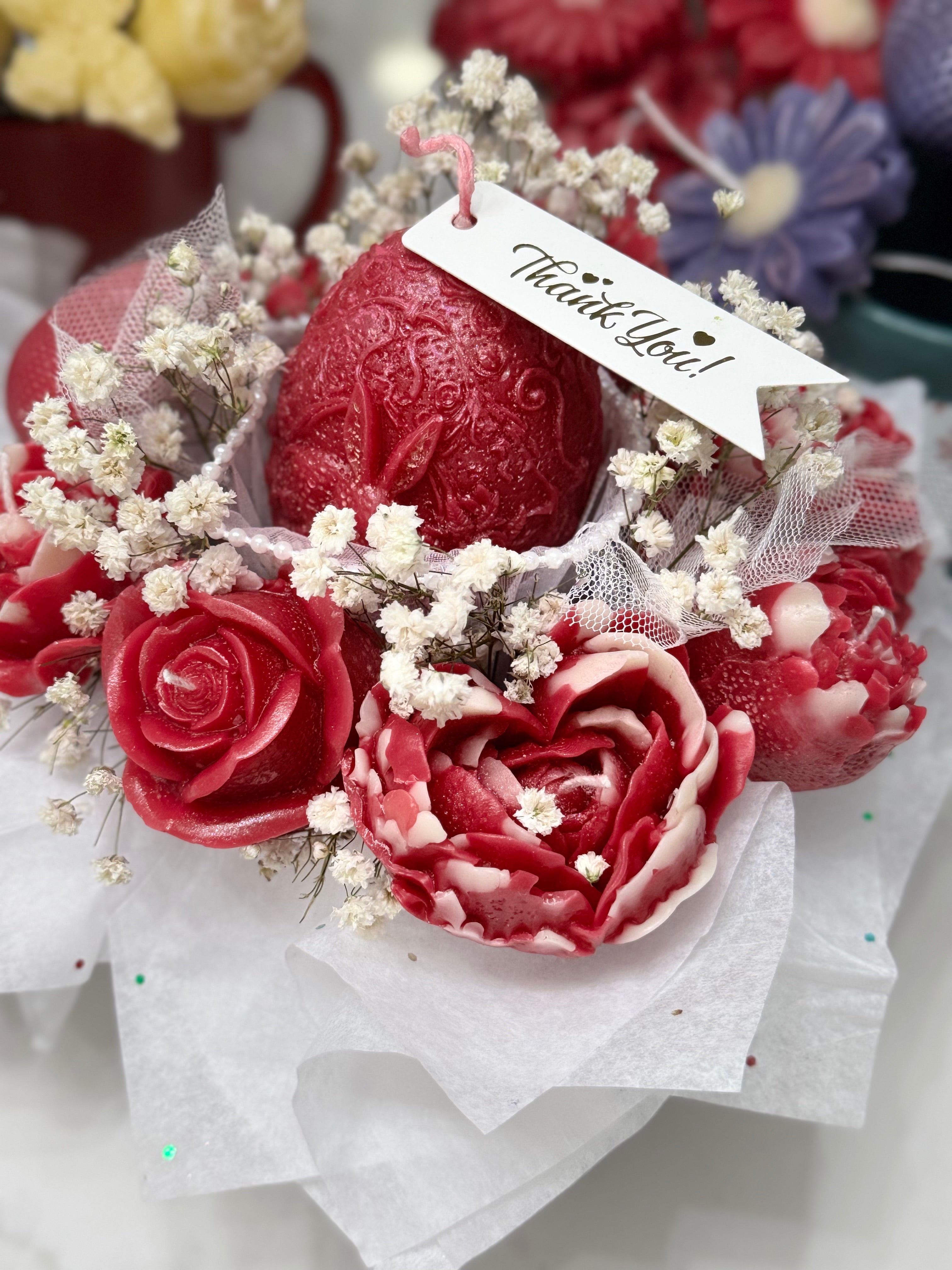 BOUQUET DE BOUGIES EN CIRE D'ABEILLE