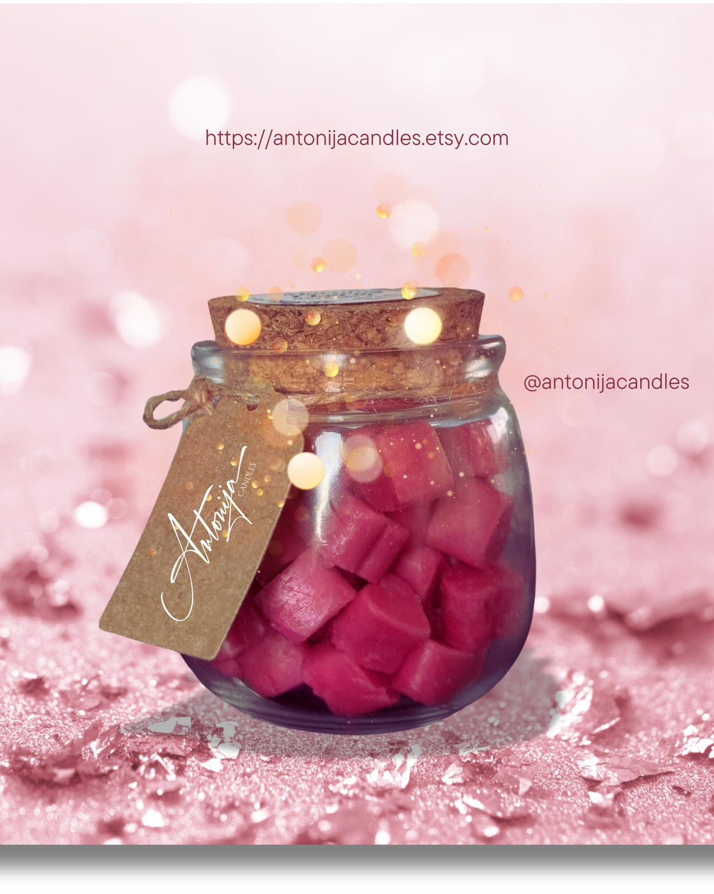 SCENTED MINI HEART SHAPED BEESWAX MELTS