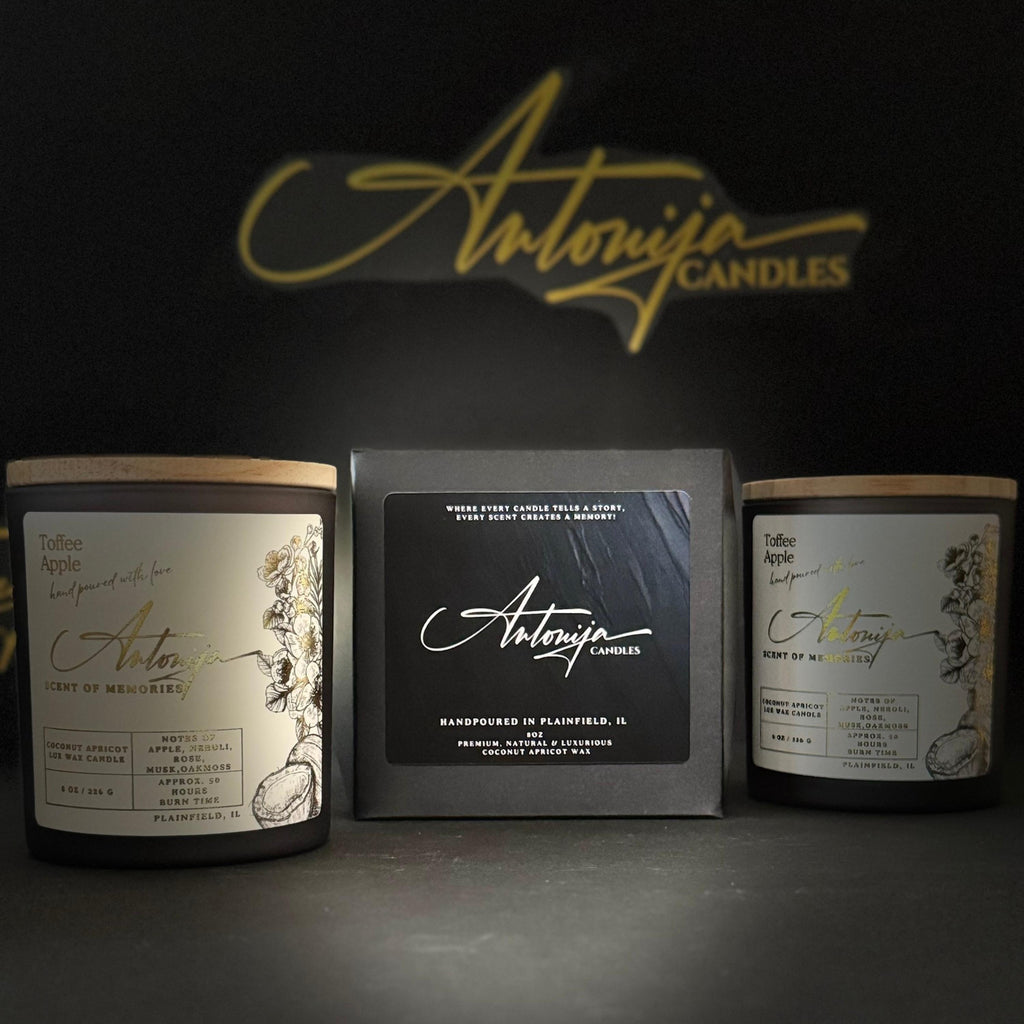 Свеќа со јаболко и карамела