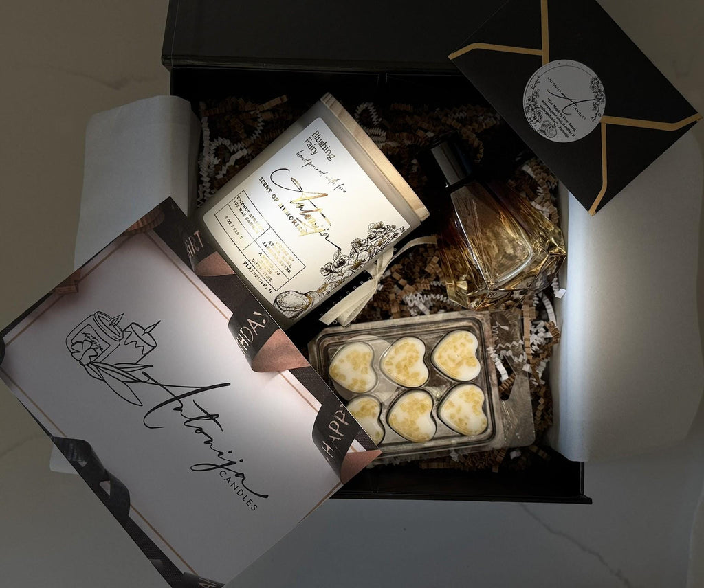 GIFT SET: Custom, Handmade, Scented Candle, Diffuser & Wax Melts